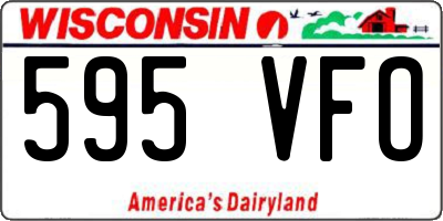 WI license plate 595VFO
