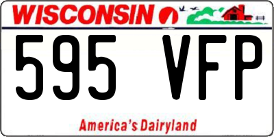WI license plate 595VFP