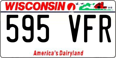 WI license plate 595VFR