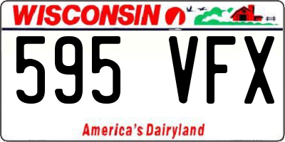 WI license plate 595VFX