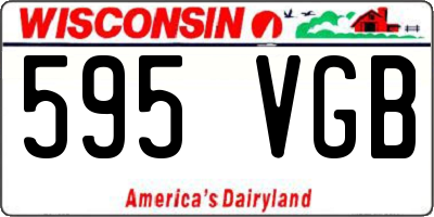 WI license plate 595VGB