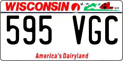 WI license plate 595VGC