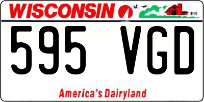 WI license plate 595VGD