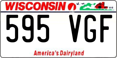 WI license plate 595VGF