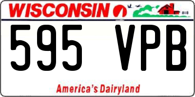 WI license plate 595VPB