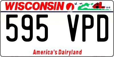 WI license plate 595VPD