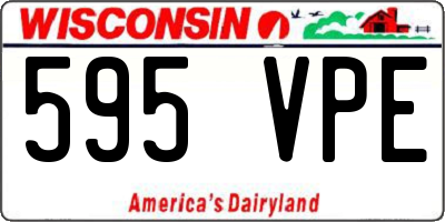 WI license plate 595VPE