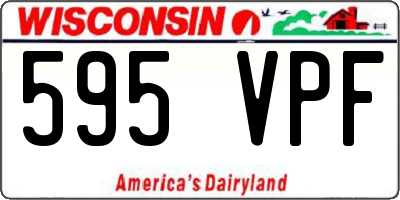 WI license plate 595VPF
