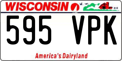 WI license plate 595VPK