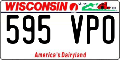 WI license plate 595VPO