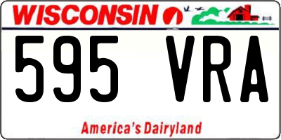 WI license plate 595VRA