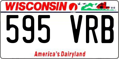 WI license plate 595VRB