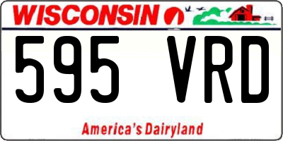 WI license plate 595VRD