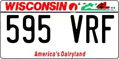 WI license plate 595VRF
