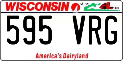 WI license plate 595VRG