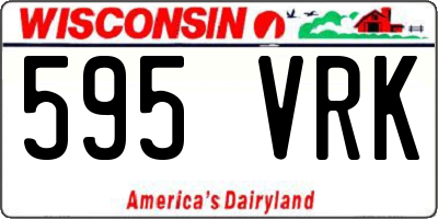 WI license plate 595VRK