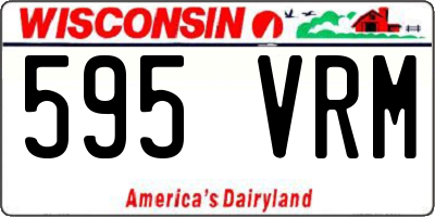 WI license plate 595VRM