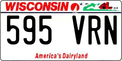 WI license plate 595VRN