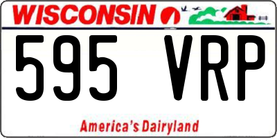 WI license plate 595VRP