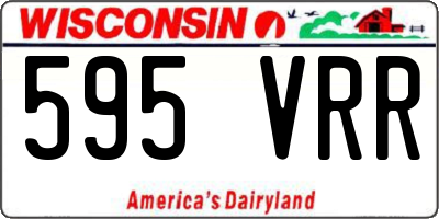 WI license plate 595VRR