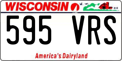 WI license plate 595VRS