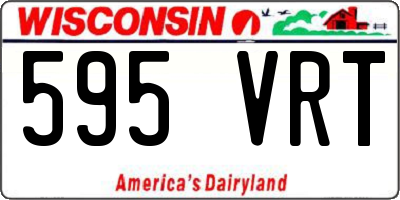 WI license plate 595VRT