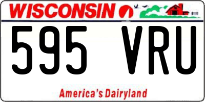 WI license plate 595VRU