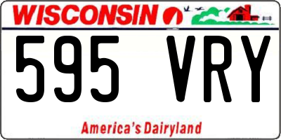 WI license plate 595VRY