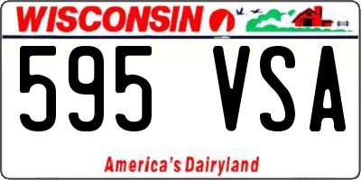 WI license plate 595VSA