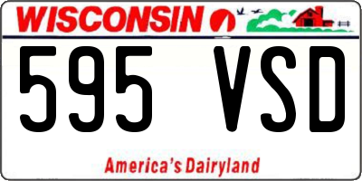 WI license plate 595VSD