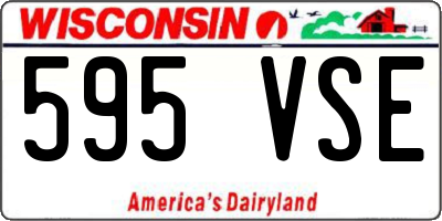 WI license plate 595VSE