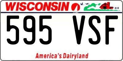 WI license plate 595VSF