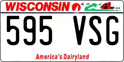 WI license plate 595VSG