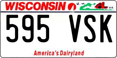 WI license plate 595VSK