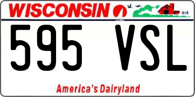 WI license plate 595VSL