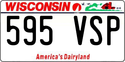 WI license plate 595VSP