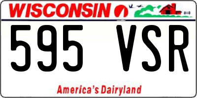 WI license plate 595VSR
