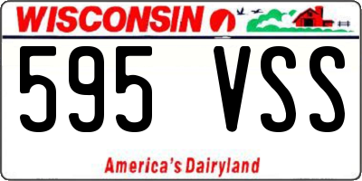 WI license plate 595VSS