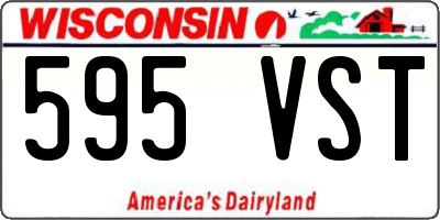 WI license plate 595VST