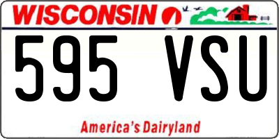 WI license plate 595VSU