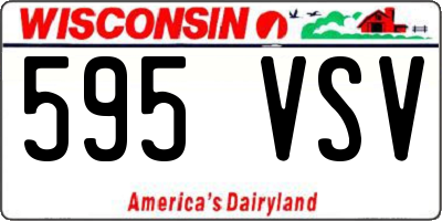 WI license plate 595VSV