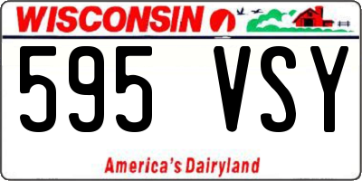 WI license plate 595VSY
