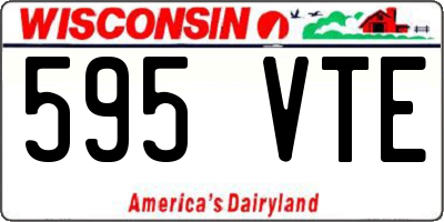 WI license plate 595VTE