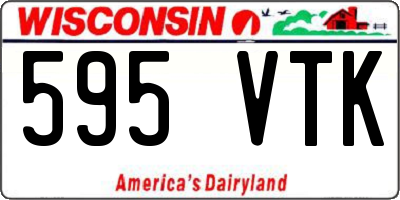 WI license plate 595VTK