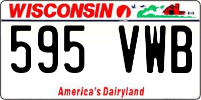 WI license plate 595VWB