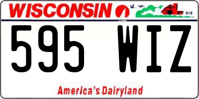 WI license plate 595WIZ