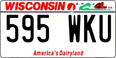 WI license plate 595WKU