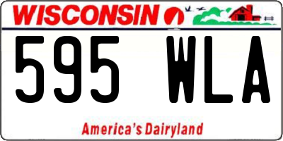 WI license plate 595WLA