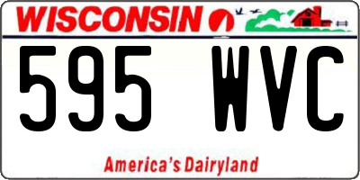 WI license plate 595WVC