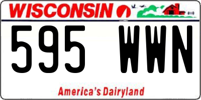 WI license plate 595WWN